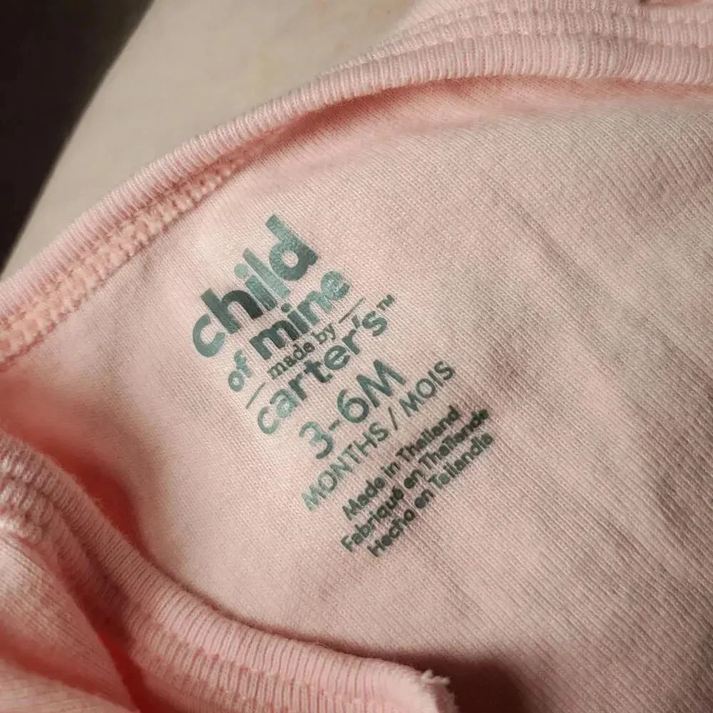 Carter's Baby Girl 3-6 Month Pink and White Clothing Bundle 100% Cotton